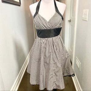 Betsy Johnson Gingham Halter Dress with Tulle
